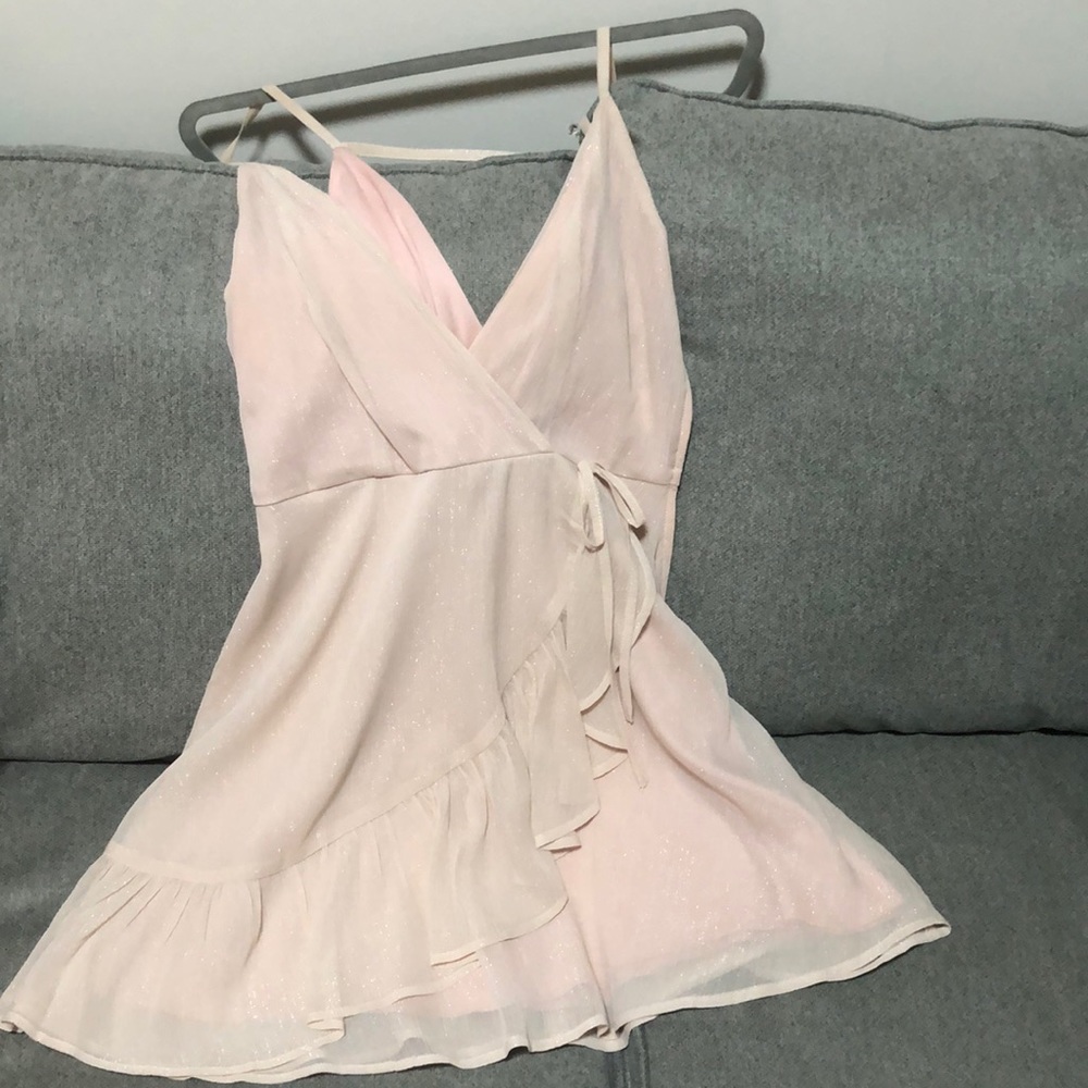 Gorgeous pink sparkle mini dress